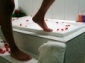 Hidro-Massagem com P�talas de Rosas do Dia da Noiva do JJ Cabeleireiros