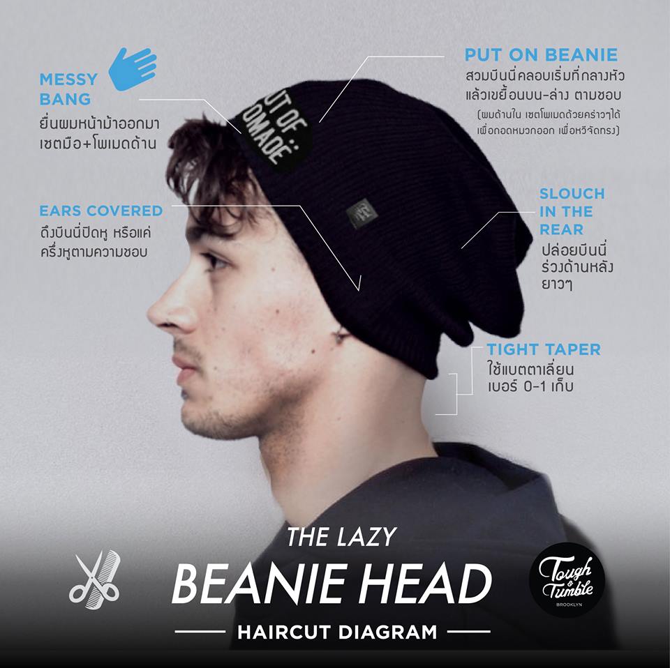 corte masculino lazy beanie head no JJ Cabeleireiros