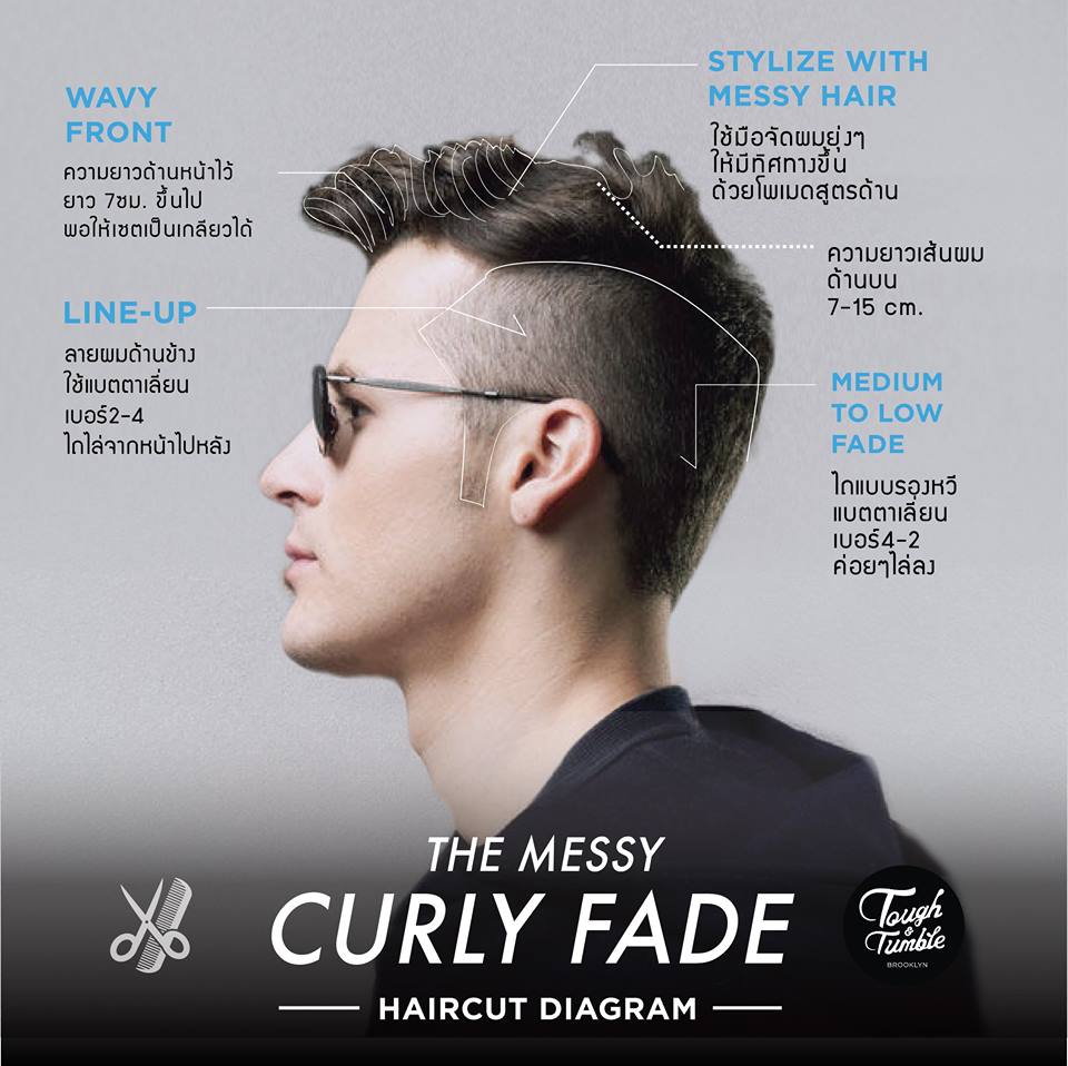 corte masculino messy curly fade no JJ Cabeleireiros