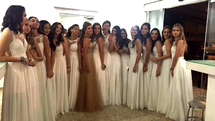 debutante e suas 15 damas