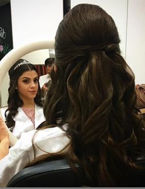 dia da debutante JJ Cabeleireiros - penteado e maquiagem