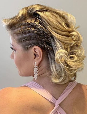 dia da madrinha JJ Cabeleireiros - penteado e maquiagem