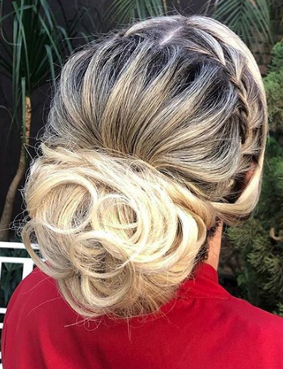 dia da madrinha JJ Cabeleireiros - penteado e maquiagem