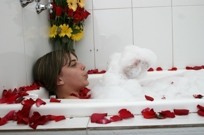 Hidromassagem com P�talas de Rosa do Dia da Noiva - JJ Cabeleireiros